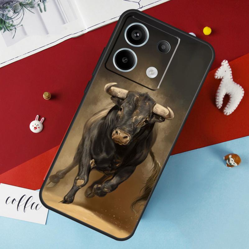 Чехол-Антистресс Бык Матадор Для Xiaomi Redmi Note 13 Pro 14 12 11 10 15 Pro Plus Redmi 10C 12C 13C 14C 15C 15 Чехол