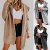 Autumn and Winter Cardigan Lapel Street Loose Solid Color Thick Stitch Women's Sweater