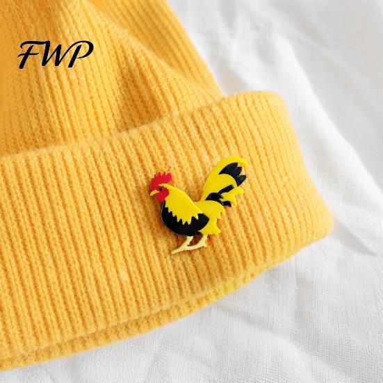 Farm-themed Jewelry Chicken Rooster Brooch Pin, Acrylic Lightweight Farm Scratch-resistant Animal Jewelry, for Backpacks Hats Jackets Thanksgiving