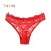 Sexy See-through Floral Lace G-String Women's Underwear Panties Solid Color Thong Comfortable