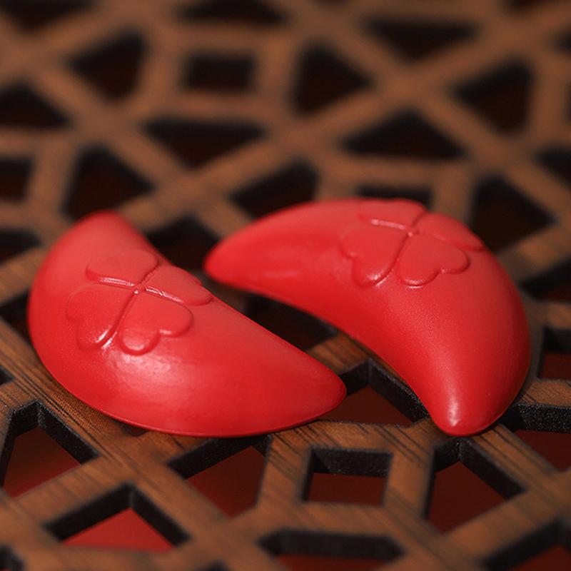 2Pcs Divination Holy Grail Religious Jewelry Carving Taoist Divination Office Ornament