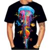 Luminescent Jellyfish T Shirt 3D Print Animal Graphic Men Streetwear Short Sleeve Tops Fashion Harajuku Women Summer Tees