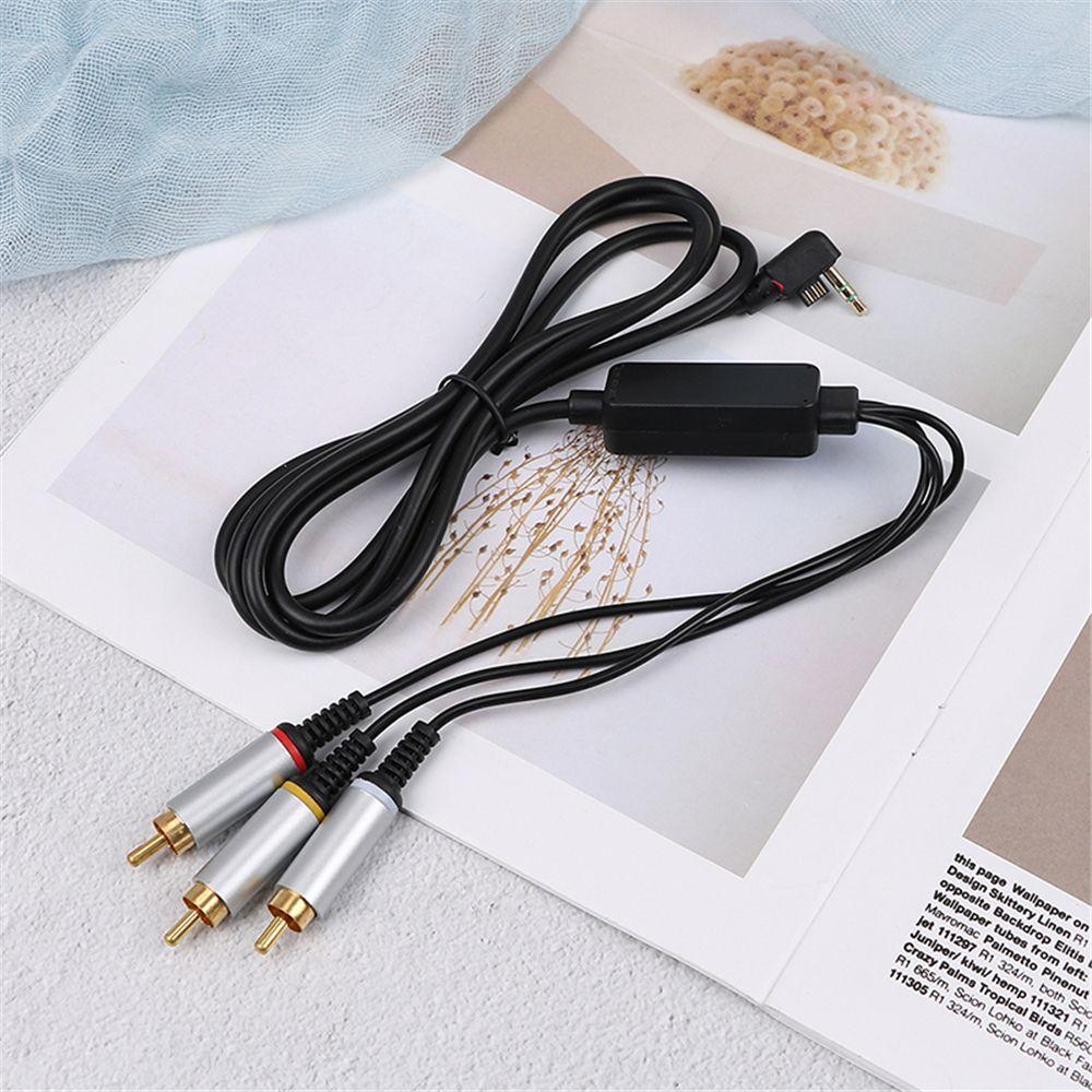 Black RCA Male Slim to TV For PSP 2000 3000 3 RCA Cable Cord Audio Cables AV Cable
