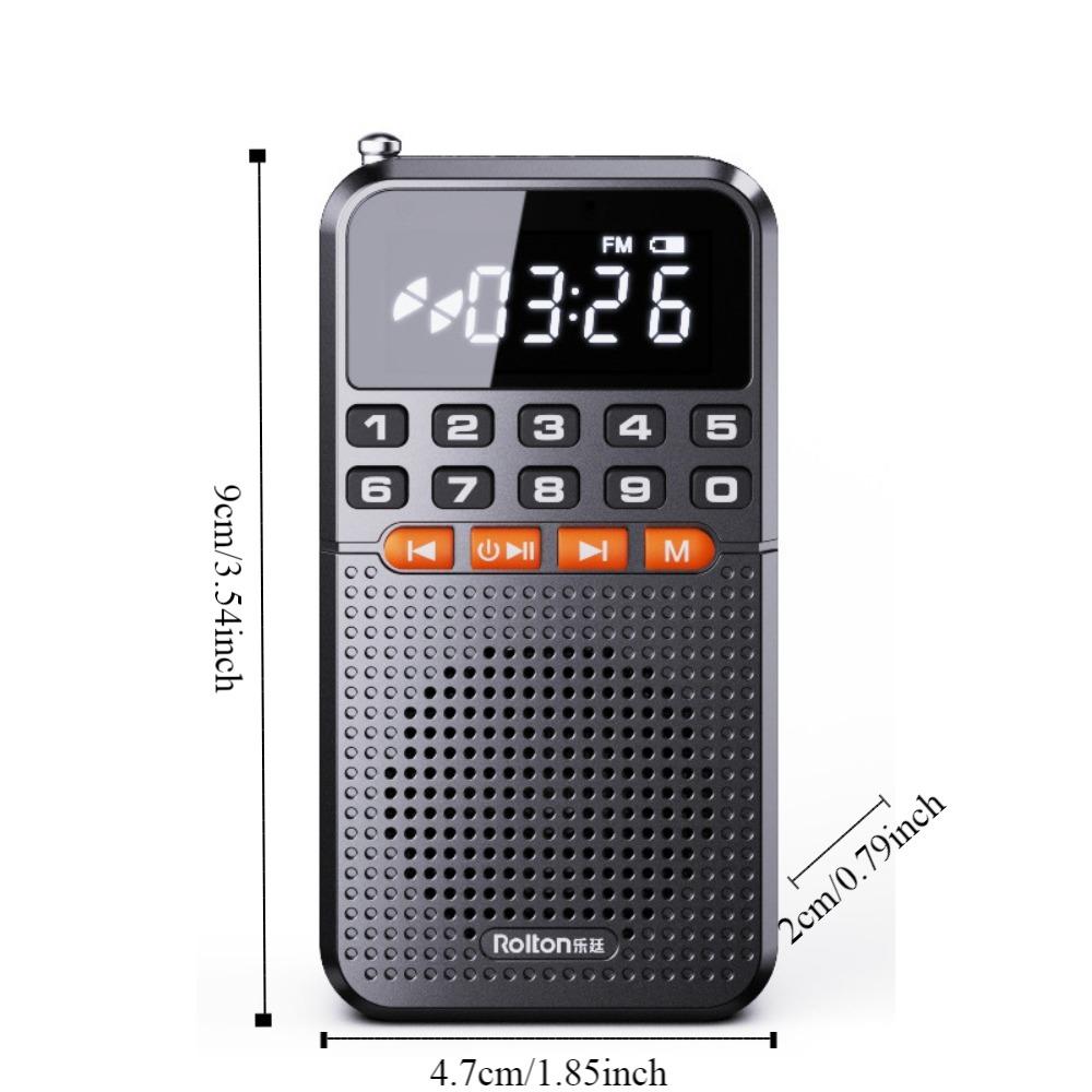 FM Mini Bluetooth Speaker Portable Radio TF Card Music Player Pocket Radio Receiver Camping