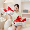 Lucky Koi Goldfish Shaped Plush Toy Soft PU Leather Cartoon Fish Doll Home Decor  Kids Birthday Gift Animal Cushion Throw Pillow