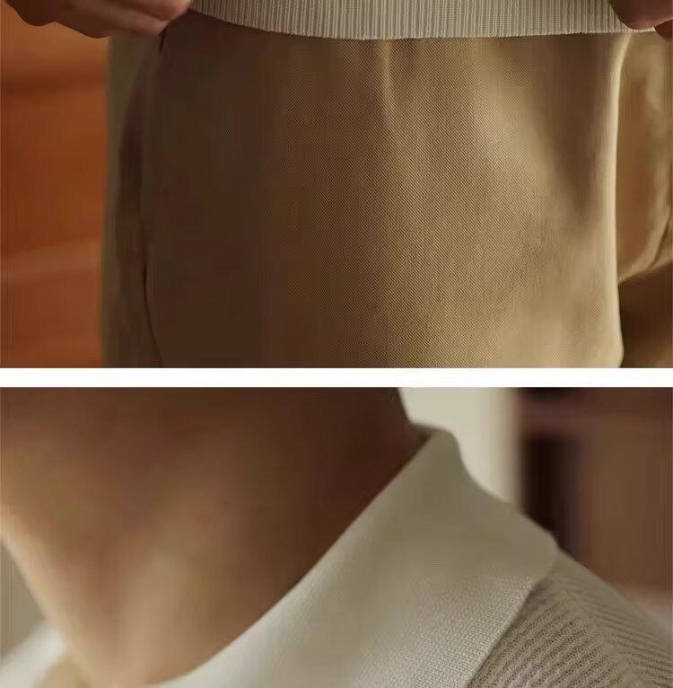 Men's Summer Ice Silk Knitted Slim Fit Polo Shirt - Short Sleeve, Pure Color, Casual Lapel T-shirt