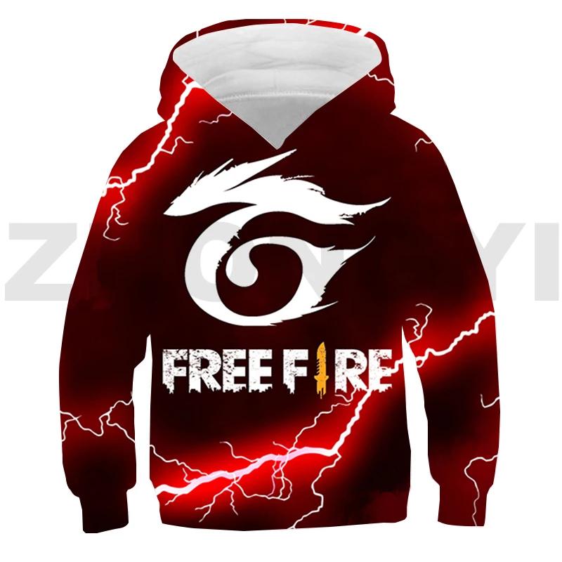 Новая толстовка Free Fire Garena 3D с капюшоном для детей Harajuku Anime Hoodie Autumn Daily Hip Hop Boys Girls Game Free Fire Oversize Sweatshirt