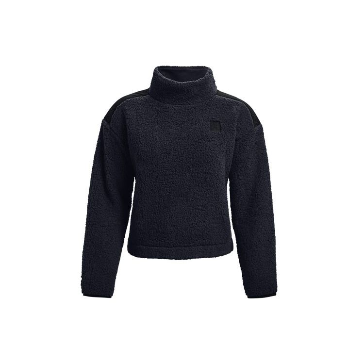 Under Armour Fleece High Collar Training Sports Jacket Women Jackets Black Purple 1366951-590