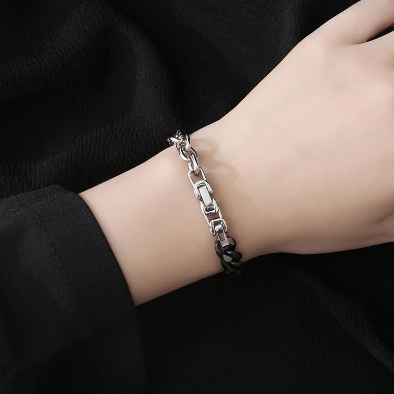 New Chain Titanium Steel Bracelet Men's Personalized Stitching Hip -hop Bracelet Girl
