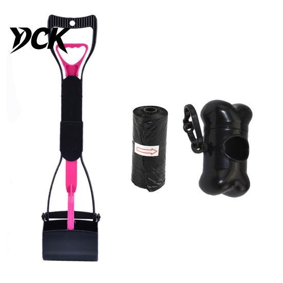 Large And Medium Dog Waste Scooper Pooper Scooper, Portable Pet Cleanup Tool with 20 Bags, Non Stick ABS Plastic Carry Case, Foldable for Yard, Lawn,