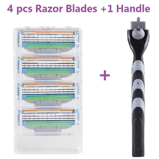 Ручка с 4-мя лезвиями в наборе для бритья