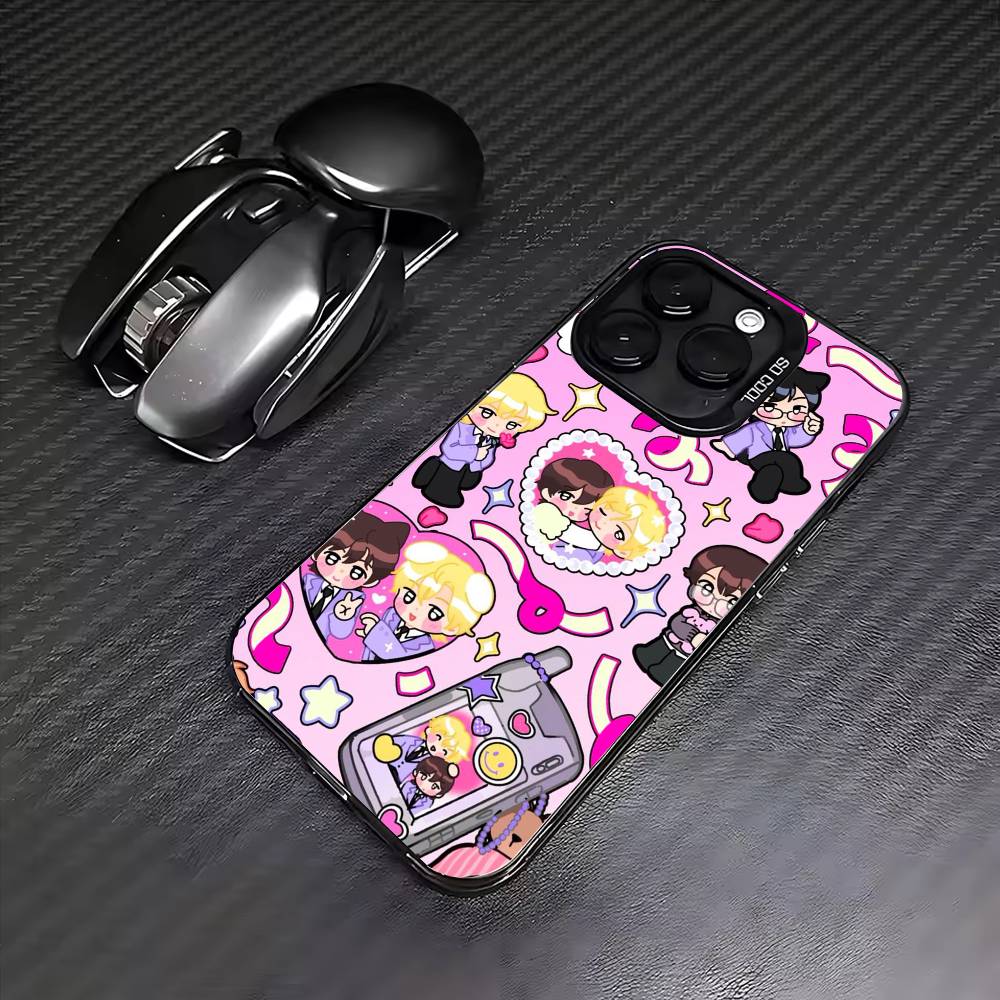 Чехол для телефона Ouran High School Anime Host Club для iPhone17,16,15,14,13,12,11 Plus,Pro Max Цветной Серебряная Пластина Внутренняя Крышка
