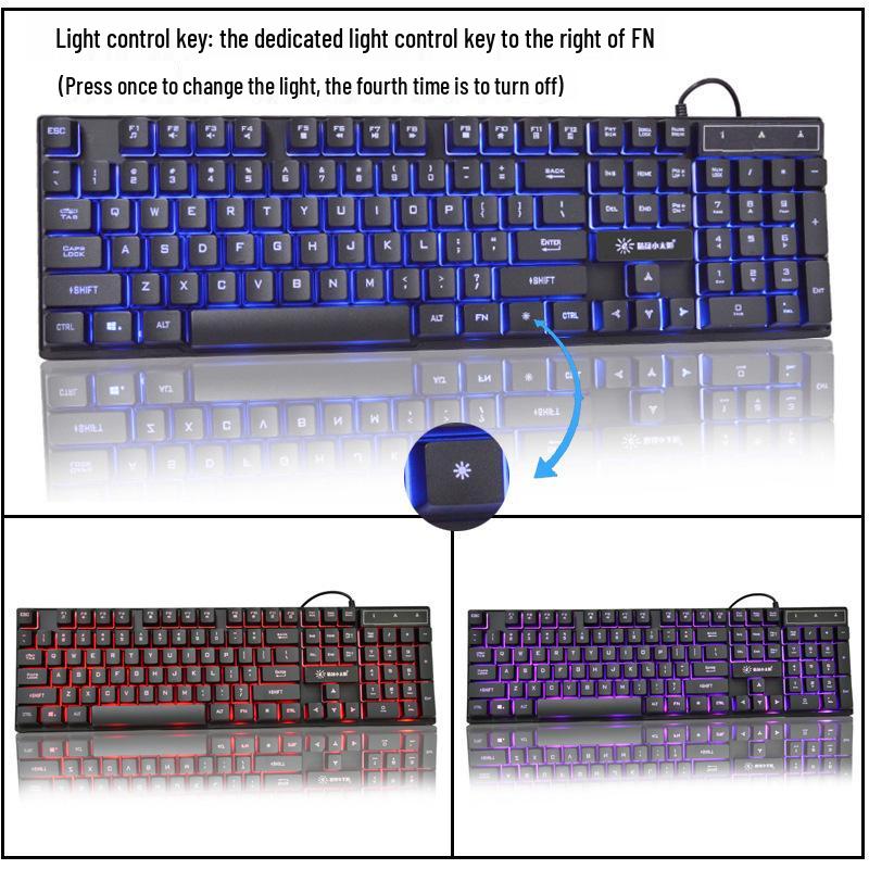 104-клавишная механическая клавиатура с подсветкой, русско-английская