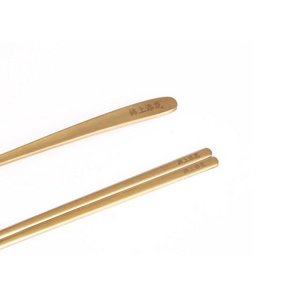 The Icing On the Cake Is Titanium Double Spoon Set 11426, Spoon + Chopsticks, Gold, Korean Popular Tableware