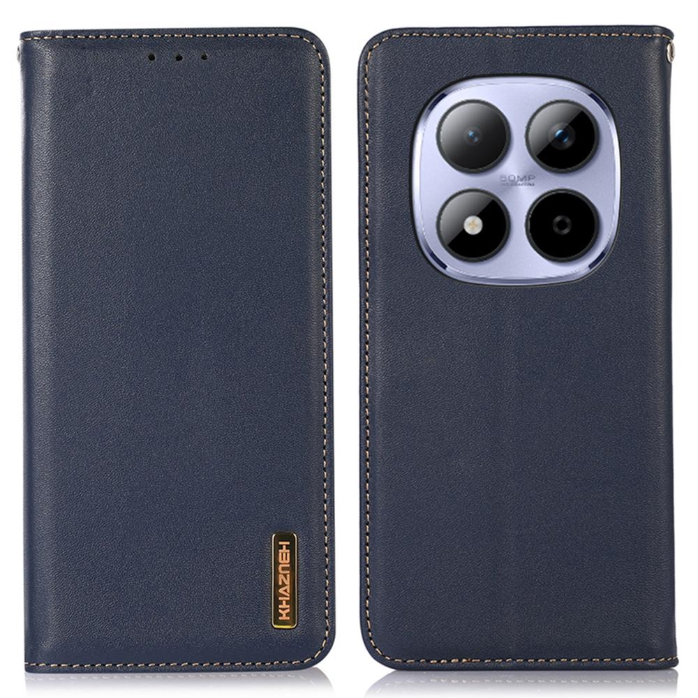 KHAZNEH Для Xiaomi Redmi Note 15 Pro 4G (Глобальный) Чехол-бумажник из натуральной коровьей кожи для телефона с текстурой Наппа