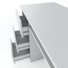 White Computer Desk 3 Drawers 90 CM School Gaming Furniture