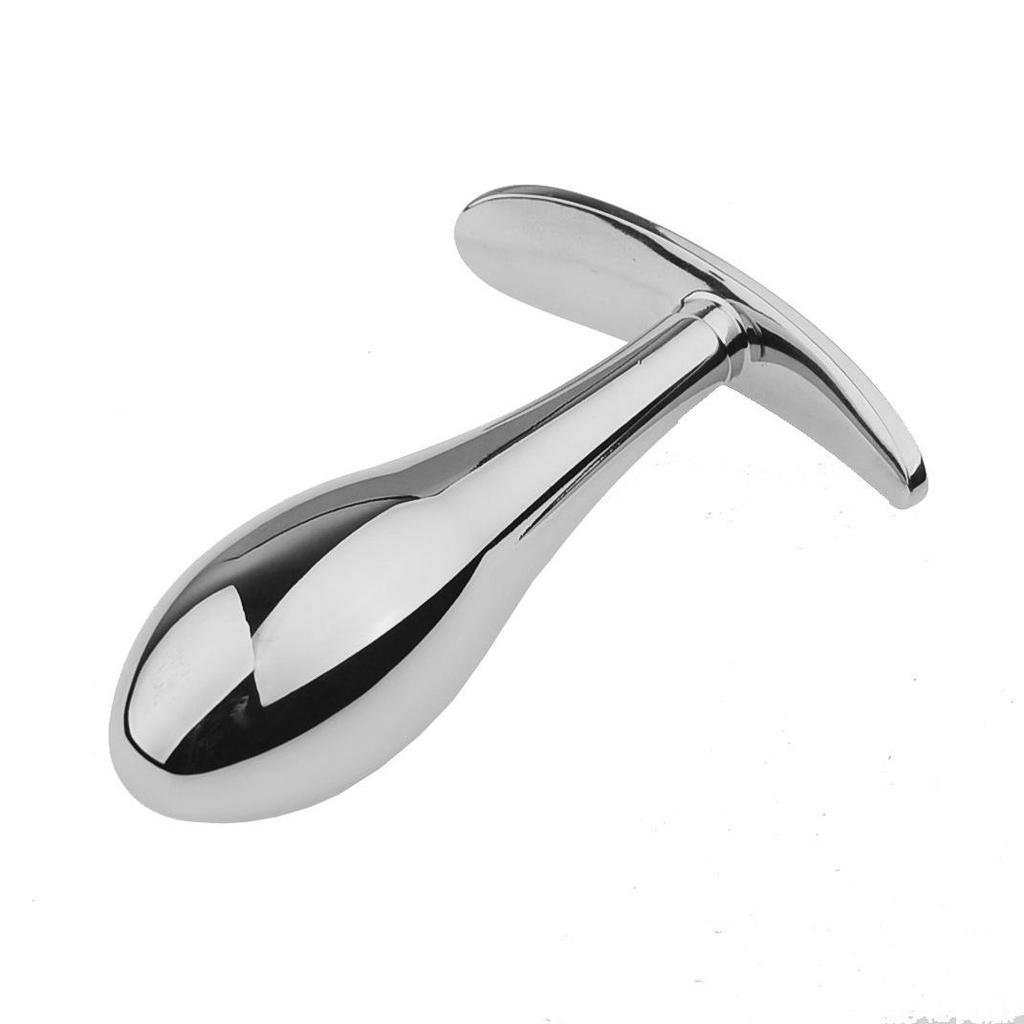 Water Drop Anchor Metal Anal Plug - Adult Wearable SM Toy for Dilation