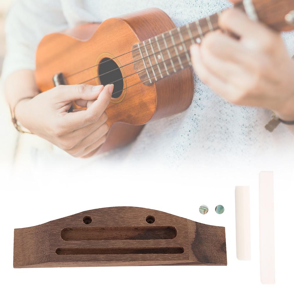 Ukulele Bridge 4mm Shell Upper&Lower Bridges Accessories Parts