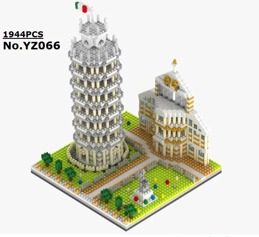 Yz Mini Blocks Architecture Pisa World Landmark Building Bricks Louvre Lovely Toys Eiffel Tower Model Castle For Children Gifts