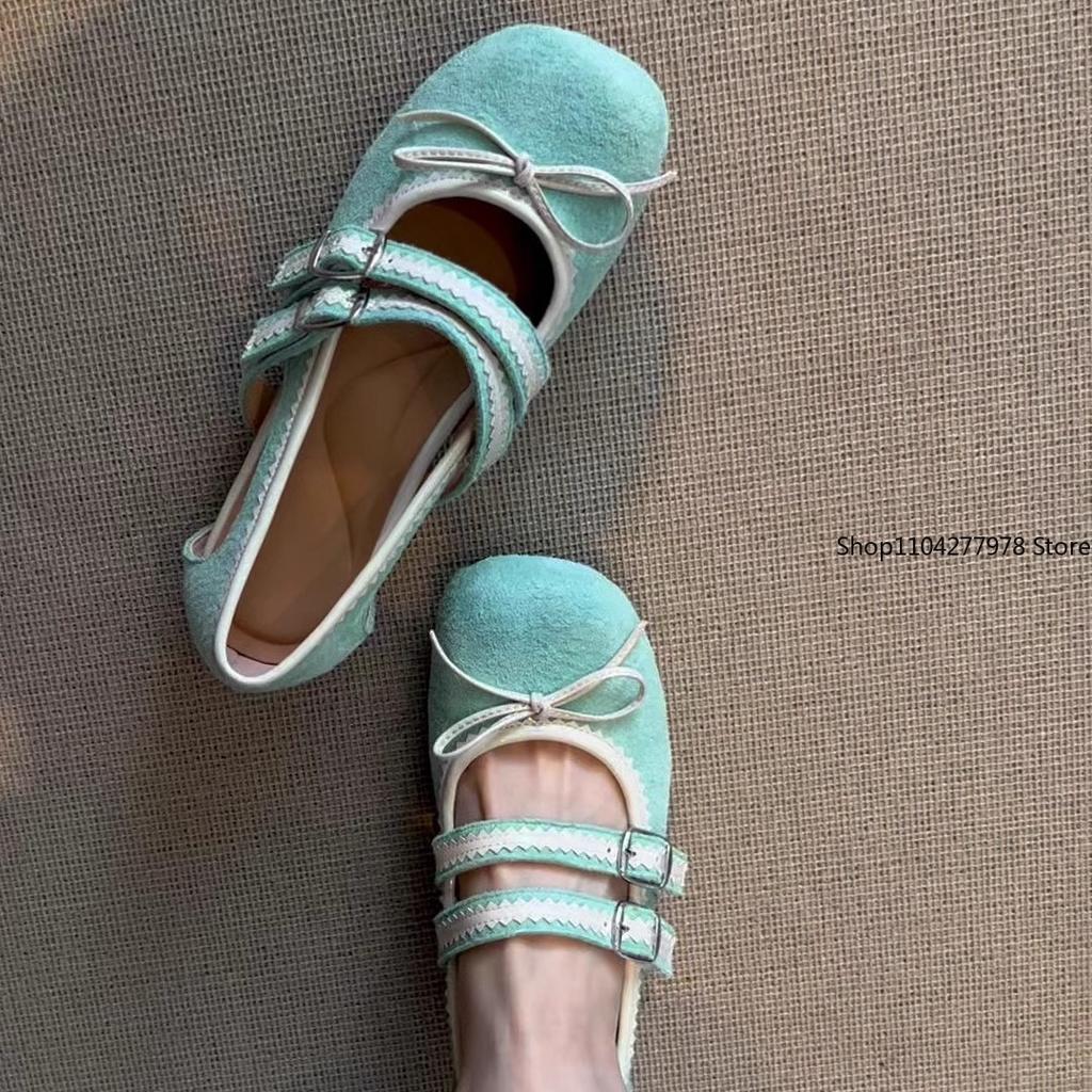 Модные ретро балетки женские из мягкой кожи на липучке спортивные Мэри Джейн с лентой и бантом слипоны повседневная обувь для взрослых