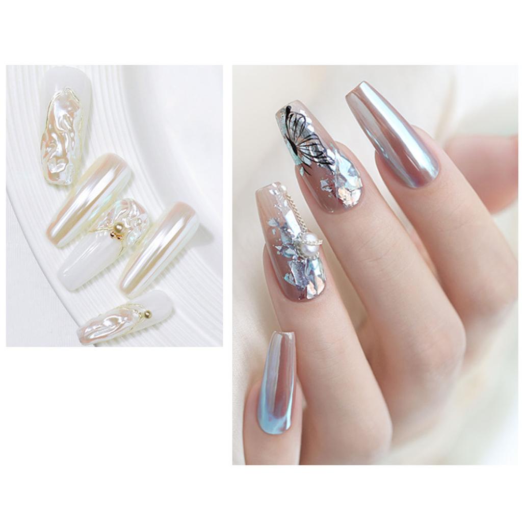 Mirror Chrome Nail Powder Metallic Holographic Chrome Nail Powder Mirror Nail Chrome Powder for Manicure Nail Art Decors