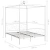 White Metal Canopy Bed Frame 180 x 200 cm