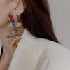 Handmade Beaded Tassel Earrings Beaded Colorful Floral Earrings  Women
