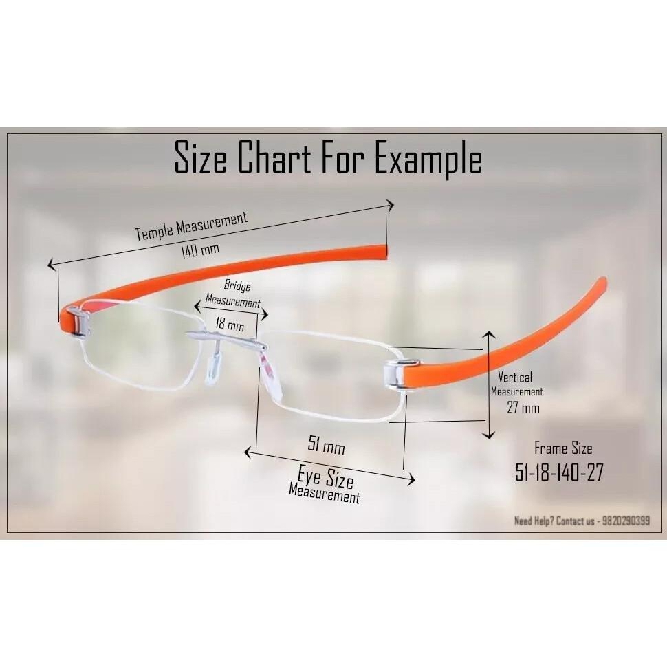 RSINC Combo Rimless Frame Eyeglasses for Unisex Silver Red-Silver Yellow Tag A1 JL156426815372