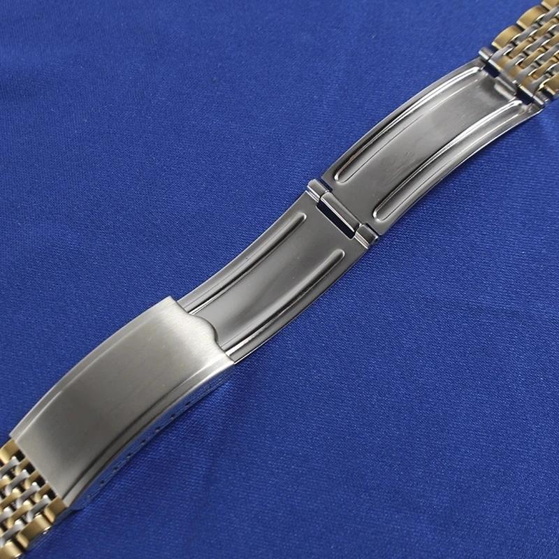 Аксессуары для часов Ремешок для часов с бусинами из риса для часов Omega Seamaster, браслет с загнутым концом из нержавеющей стали 18 мм 19 мм 20 мм