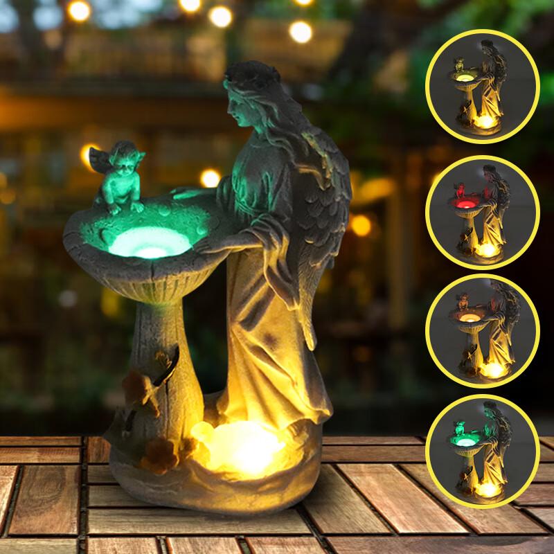 Солнечная ангельская фонтанная скульптура