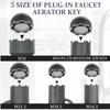 Инструмент для снятия аэратора смесителя 10-в-1 для аэратора со скрытой резьбой и аэратора с корпусом (Резаный край&Круглый), Инструмент для аэратора смесителя