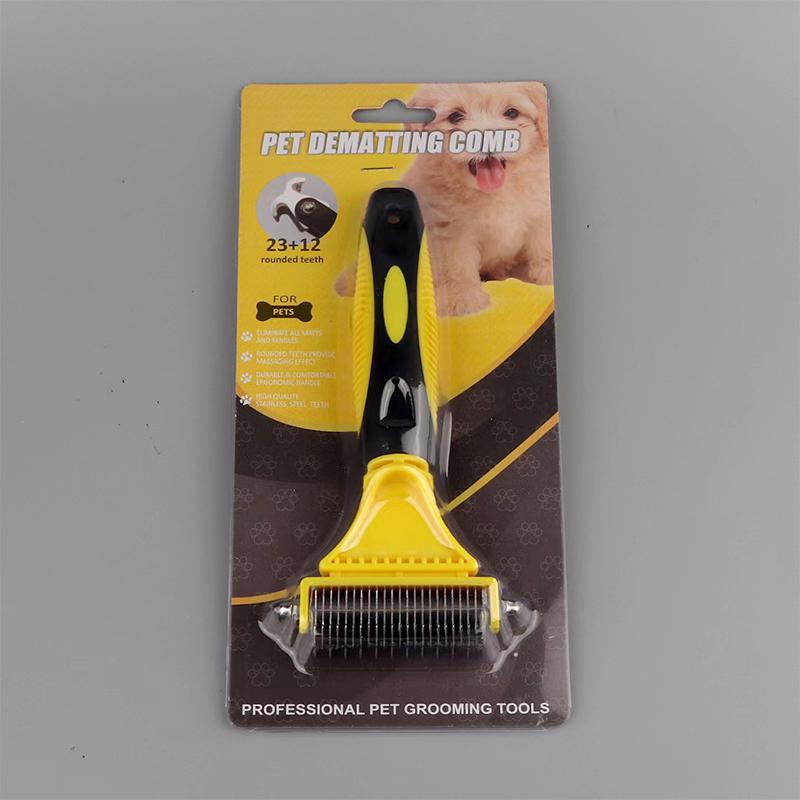 Pet Knot Comb Stainless Steel Knot Rake Dog Grooming Brush Hair Removal Cat Comb For Dog Cat Remove Knots Tangles Pet Hair Comb Undercoat