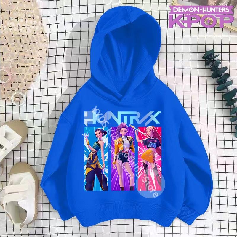 Худи K-pop Demon Hunters, модная толстовка с изображением Руми, пуловер с длинным рукавом, милая осенняя толстовка для мальчиков и девочек с мультяшным рисунком в стиле Y2K, спортивная одежда.