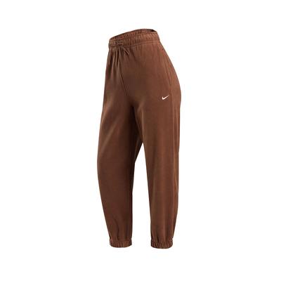 Женские спортивные вязаные брюки As W Nk One Tf Pant Polar Gcel с логотипом, теплые, на кулиске, с манжетами, цвета хаки HQ4877259
