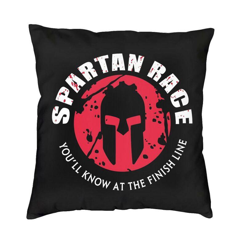Модная Большая Квадратная Наволочка с Логотипом Spartan Race, Декоративная Подушка 3D с Двусторонней Печатью для Автомобиля