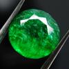 Natural Green Emerald Loose Gemstone Round Shape 8.10 ct for Jewelry Making and Gem Collections