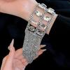 Роскошный браслет с кисточками из бриллиантов в два ряда - Европейское и американское модное statement-украшение для женщин