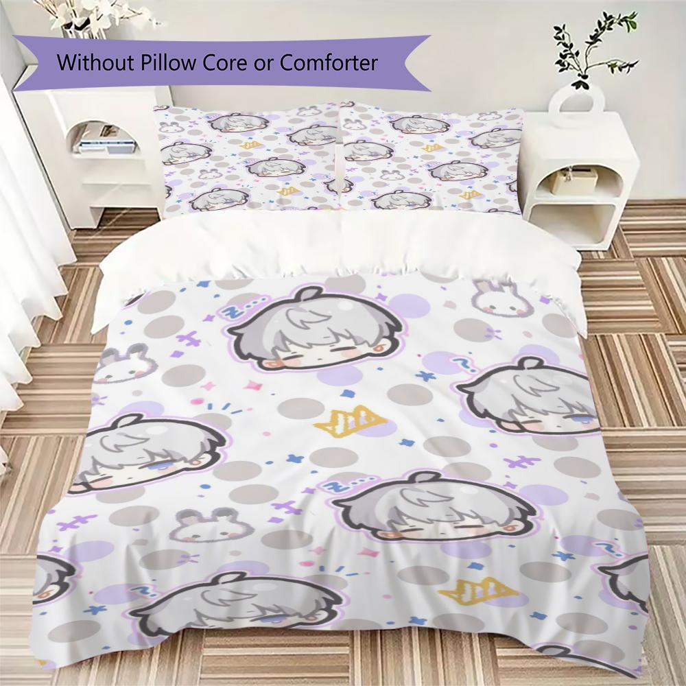 Xavier&Zayne Pattern Bedding uilt Set uilt Cover Pillowcase Home Decoration Birthday Gift (1 * duvet cover + 2 * pillowcase without core)250