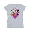 Disney Womens/Ladies Love Mickey & Minnie Mouse Hearts T-Shirt