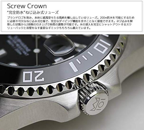 HYAKUICHI 101 Кварцевые Дайверские 20 АТМ Водонепроницаемые Керамика Металлический Ремешок №1Z Мужские Часы, Ударопрочные, Безель, Календарь, (черный)