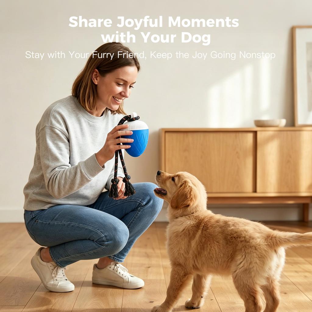 Hot Selling Luminous Interactive Dog Egg Toy Tear Resistant TPU Auto Rotate Puppy Training Chew Toy