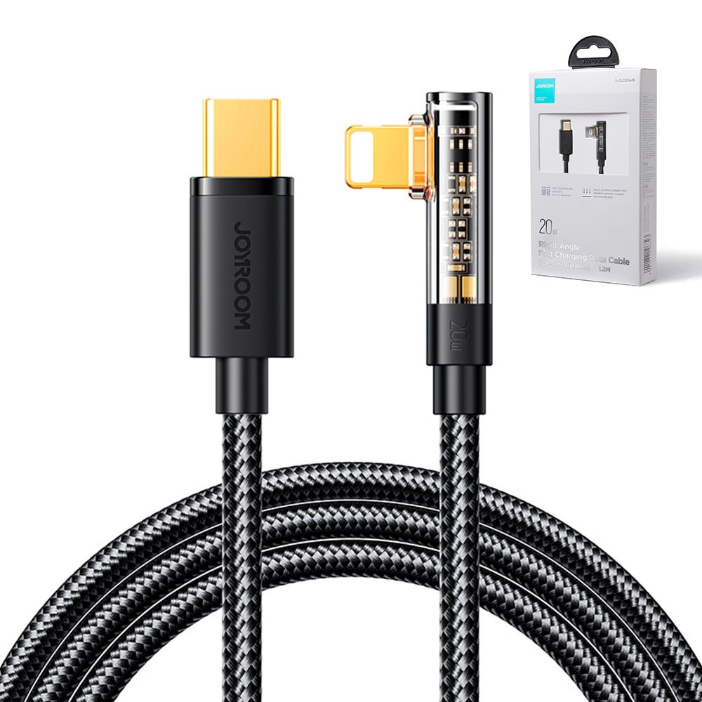 Joyroom 20W Lightning To USB-C Angled Gaming Cable 1.2m - Black