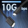 Кабель USB 3.0 Type C на Micro B 10 Гбит/с, Кабель для HDD 3A, Шнур для быстрой передачи данных на жесткий диск, Для ноутбука, телефона, внешнего диска, планшета