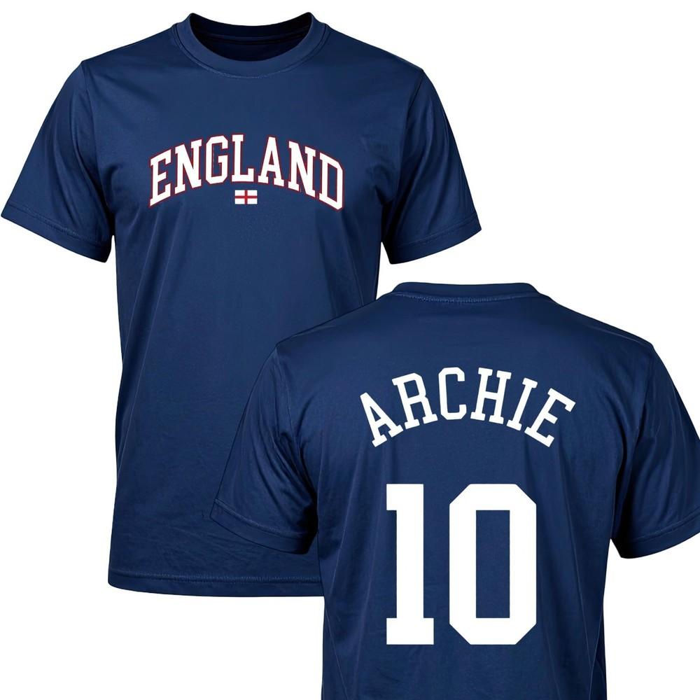 England Football Tshirt Personalised Custom Name Age Number Kid Adult Tee Top