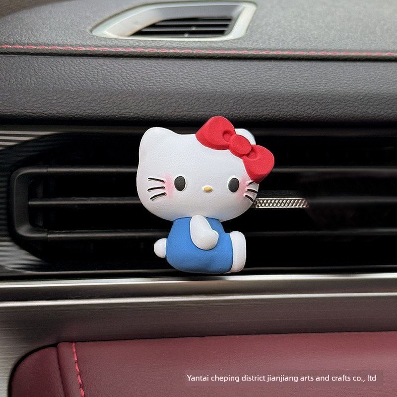 Kt Cat New Car Air Freshener Cartoon Perfume Diffuser Stone Car Vent Decoration Car Interior Accessory Ornament Fragrance