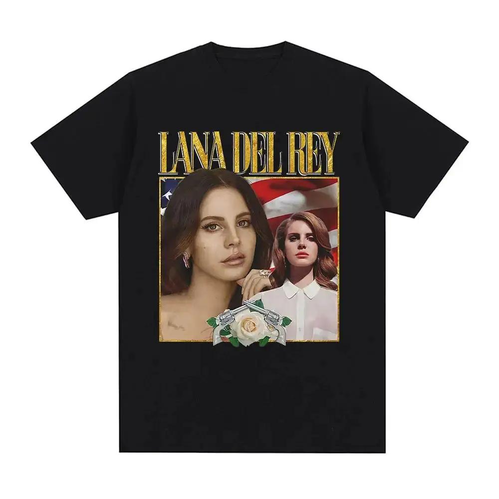 Singer Lana Del Rey Print T Shirt Women Fashion Hip Hop men's tshirts Streetwear Harajuku Short Sleeve T-Shirt Unisex summer tee