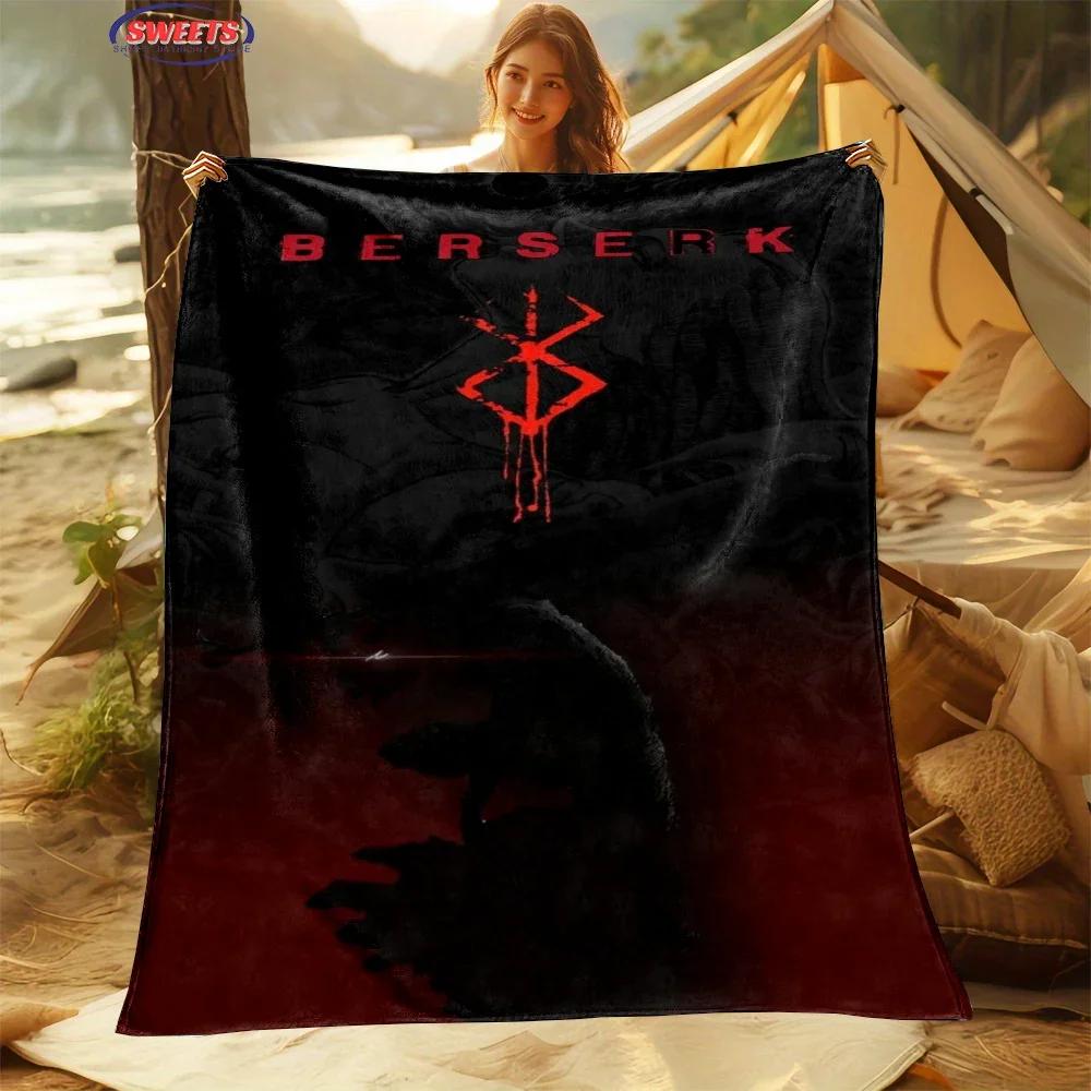 3D Классический мягкий фланелевый плед Berserk для кровати, спальни, дивана, пикника. Теплый плед для отдыха на природе, в поездке. Подарок