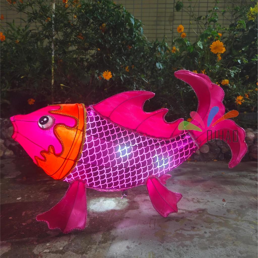 Luminous Fish-Shaped Waterproof Lanterns for Restaurants with Colored Flower Chandelier Lights