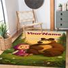 Masha Bear Customize Text Floor Rug Office Rug Design for Entryway Study room Dormitory Foyer Antislip Carpet Office home decor Wedding Party Gift