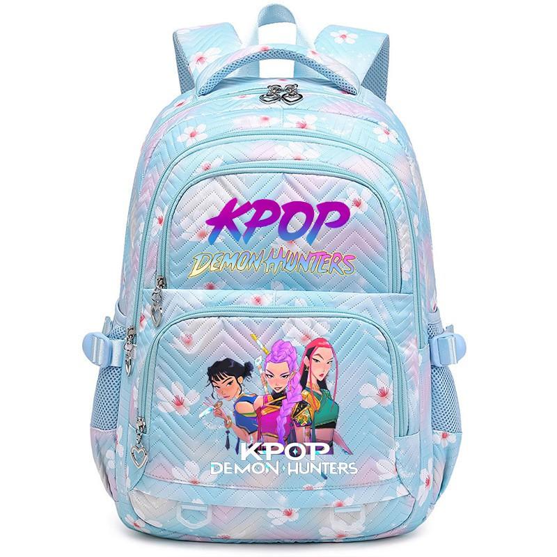 Anime Print Stylish Unisex School Backpack Teens Nylon Waterproof 13-inch Laptop Compartment 20-35L Capacity